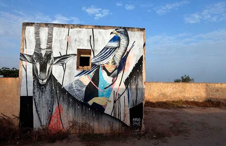  Djerbahood convierte pueblo tunecino en museo al aire libre